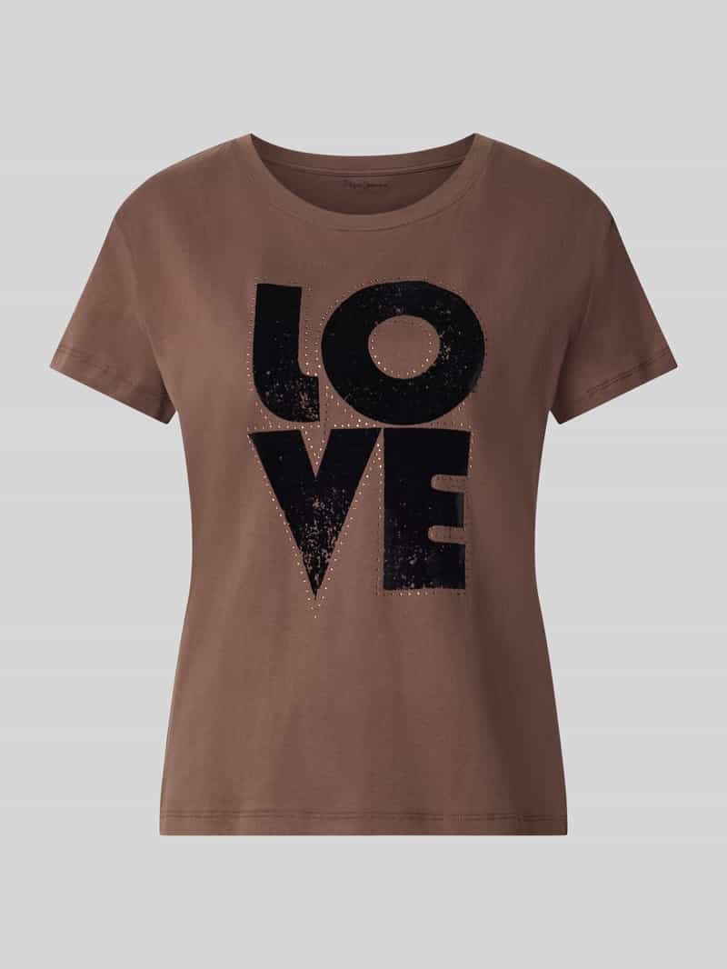 Pepe Jeans Regular fit t-shirt van puur katoen model 'BEATRISA'