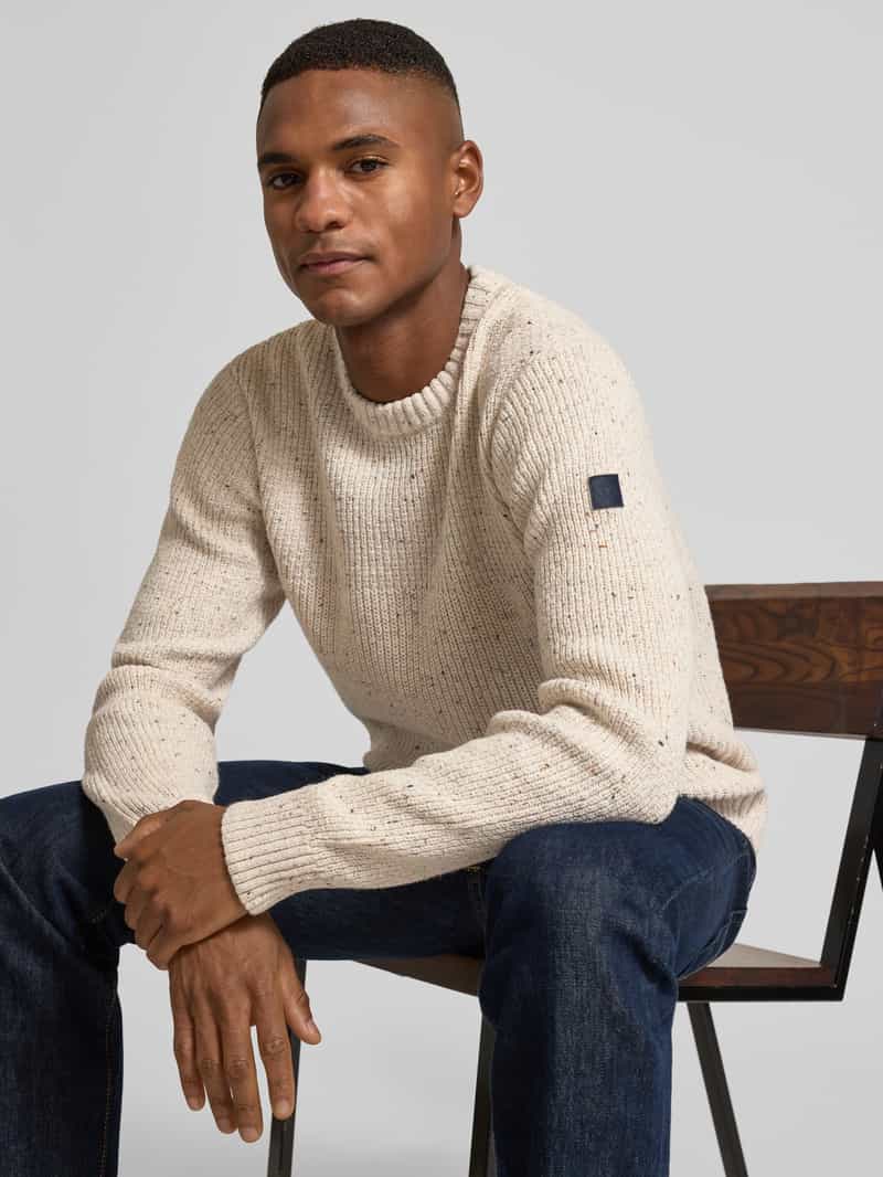 Tom Tailor Regular fit gebreide pullover van katoenmix