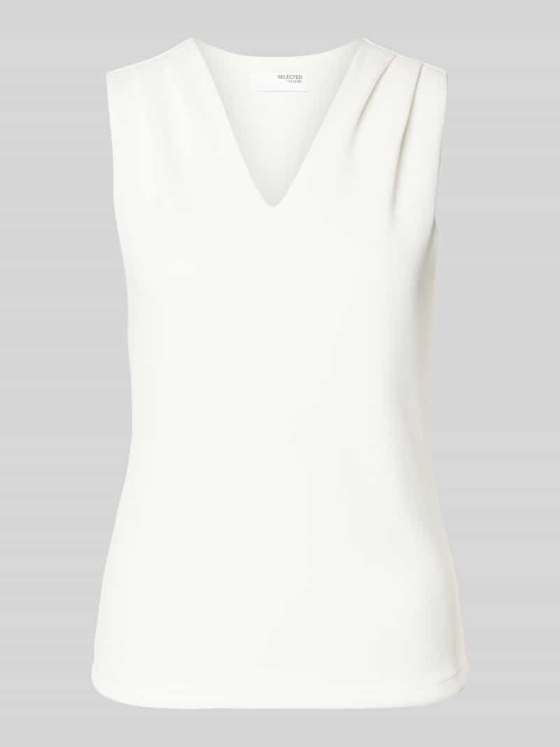 Selected Femme Tanktop met plooien model 'TENNY'