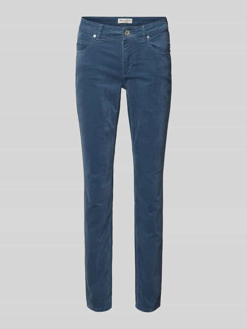 Marc O'Polo Slim fit fluwelen broek van katoen en viscose met stretch, model 'LULEA'