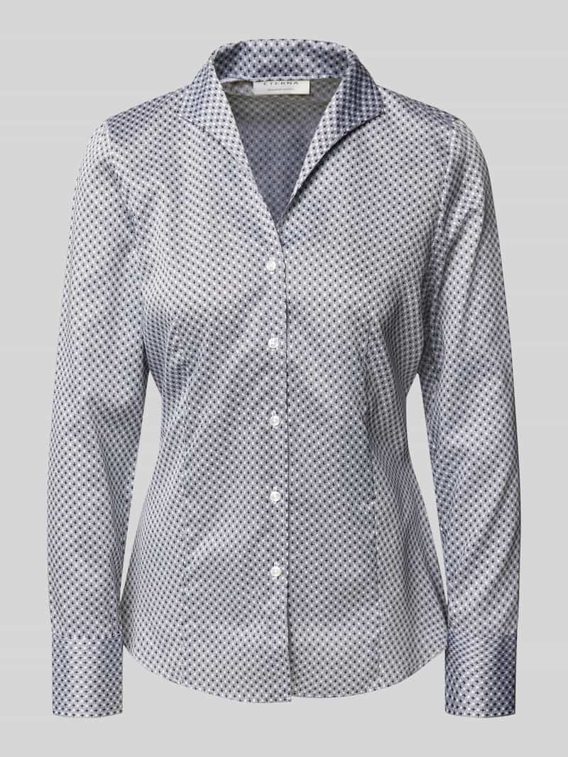 Eterna Overhemdblouse van puur katoen met all-over print