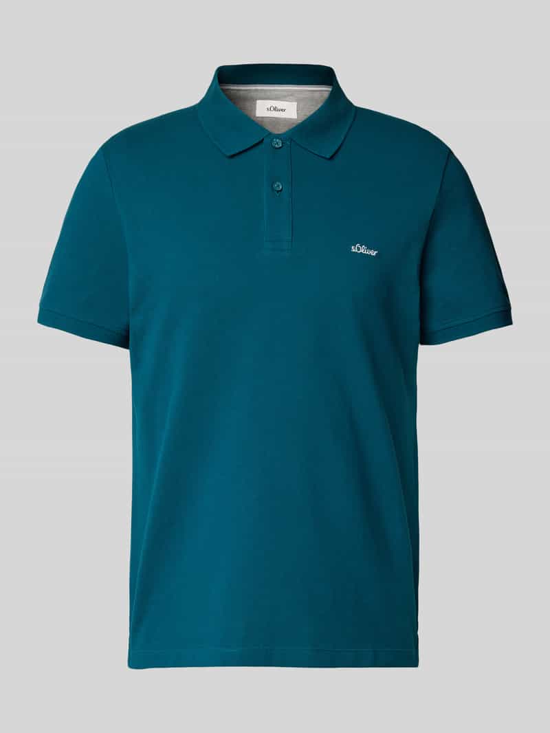 s.Oliver RED LABEL Regular fit poloshirt van katoenpiqué met labelstitching