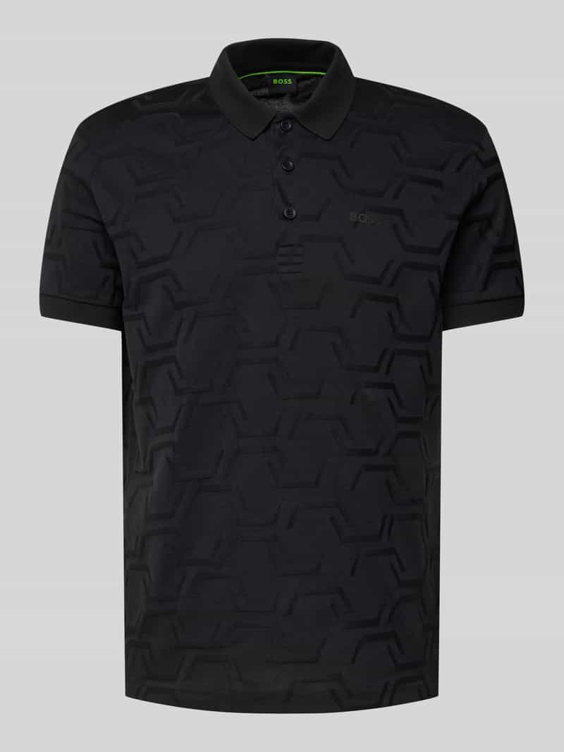 BOSS Green Regular fit poloshirt met structuurmotief model 'Paddy'