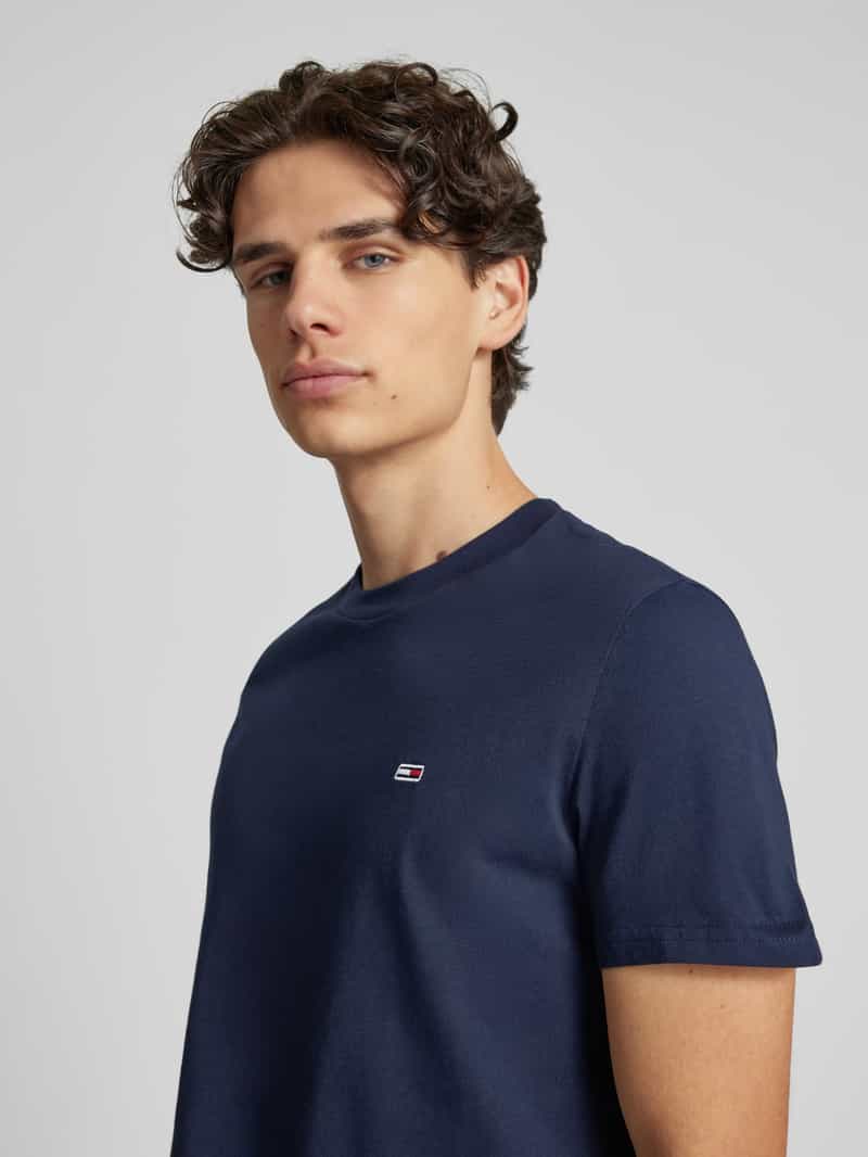 Tommy Jeans Slim fit T-shirt met logostitching