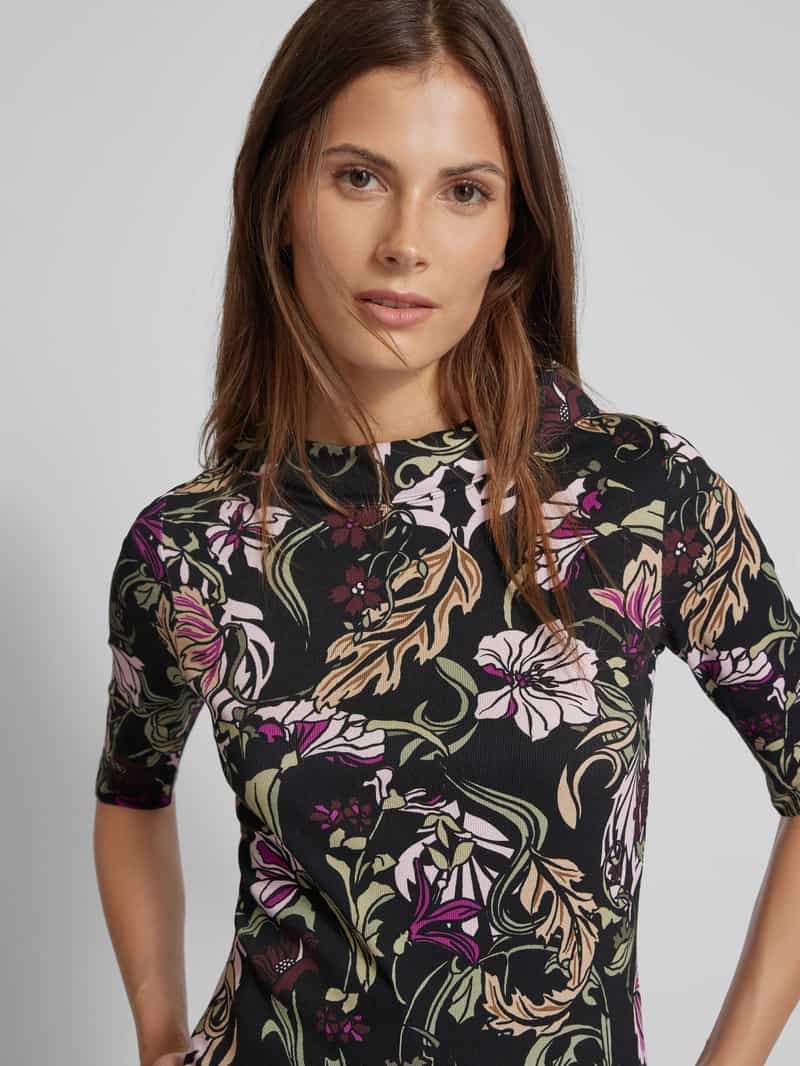 Marc Cain T-shirt met ronde hals en 1 2-mouwen
