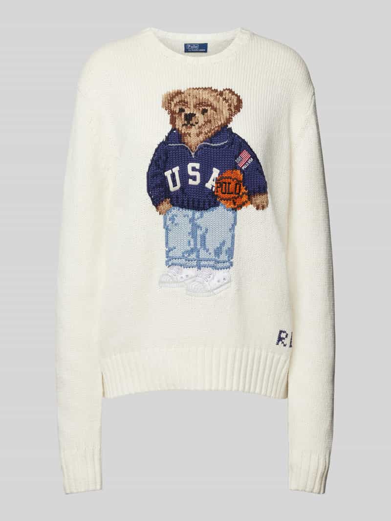 Polo Ralph Lauren Gebreide pullover met motiefstitching model 'BBALL'