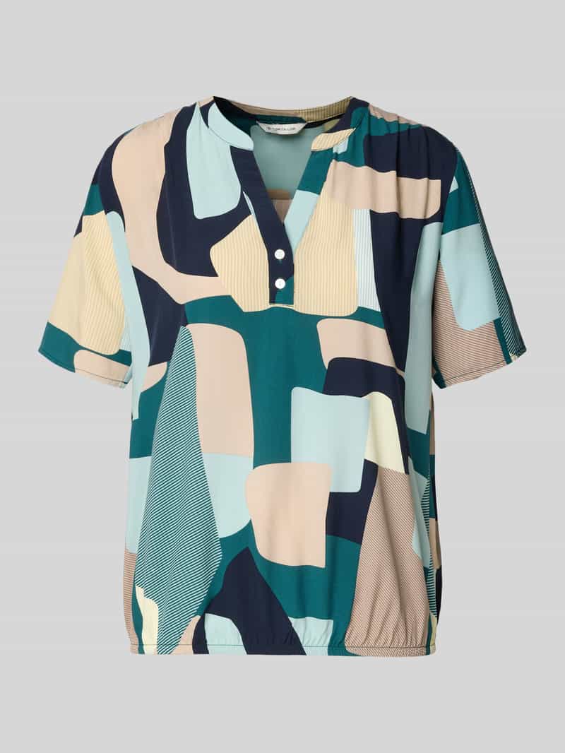 Tom Tailor Regular Fit Blusenshirt aus reiner Viskose in Petrol, Größe 42 201533342