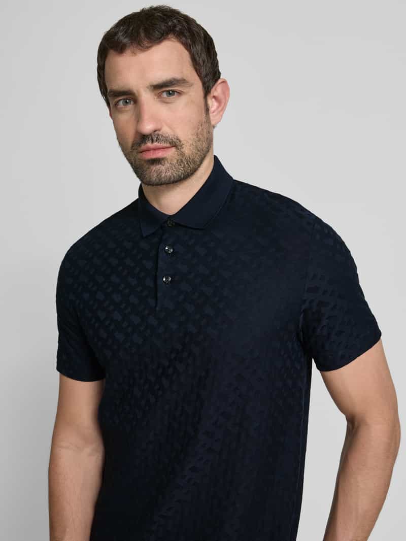 Boss Poloshirt met korte knoopsluiting