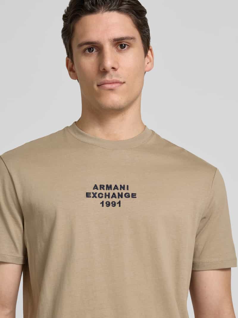 Armani Exchange Regular fit T-shirt van puur katoen
