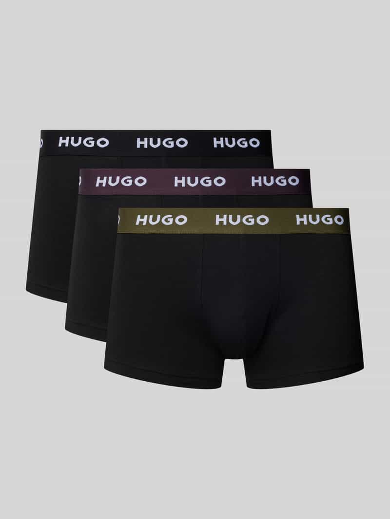 HUGO Boxershort met elastische band in een set van 3 stuks