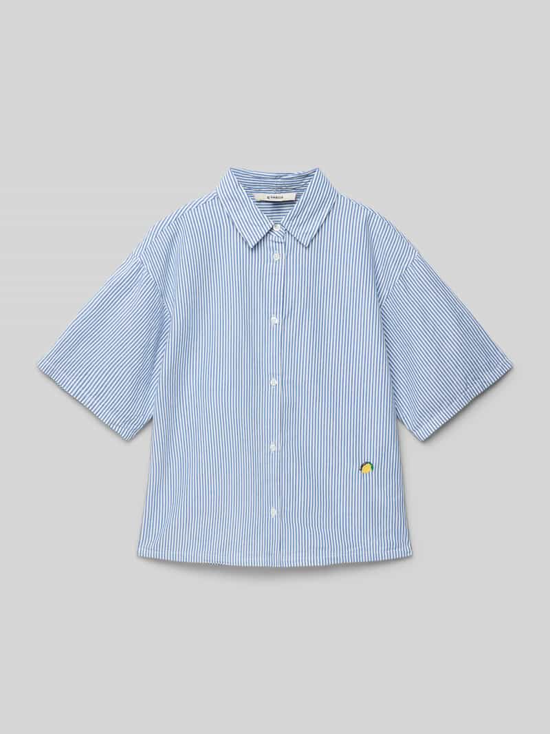 Garcia Blouse met extra brede schouders en logostitching