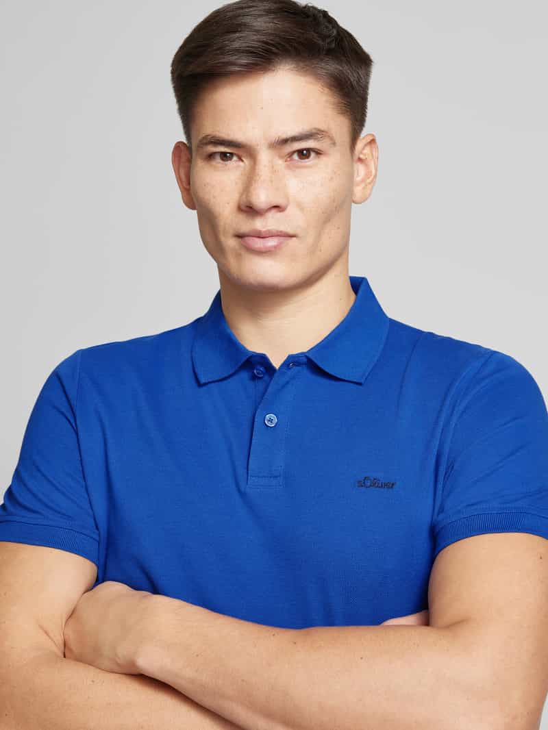 s.Oliver RED LABEL Regular fit poloshirt van katoenpiqué met labelstitching