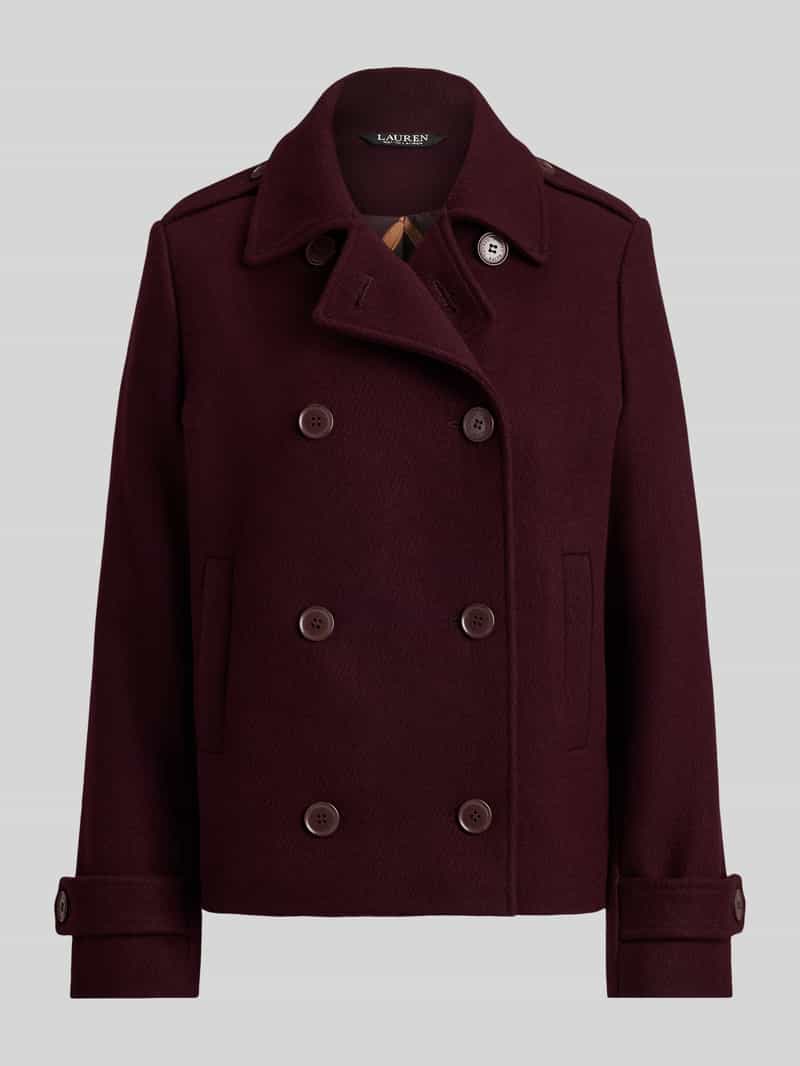 Lauren Ralph Lauren Regular fit lange jas van wolmix