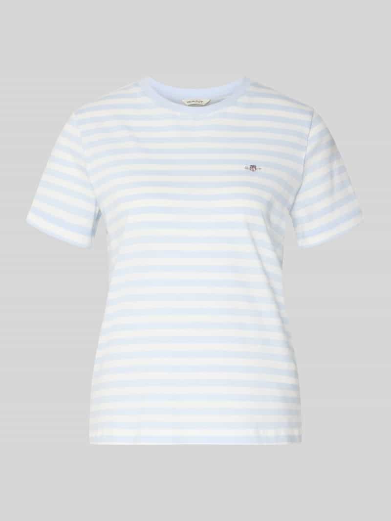 T-shirt met ronde hals en labelstitching