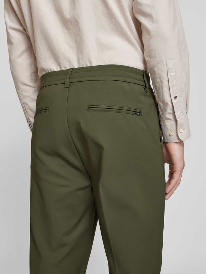 casual friday Regular fit stoffen broek met bandplooien model 'Marc'