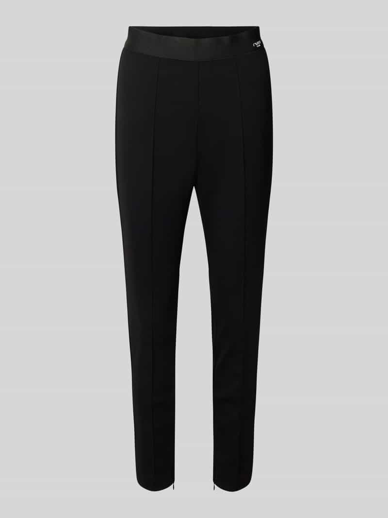 CAMBIO Slim fit stoffen broek met labelprint model 'RYDER'