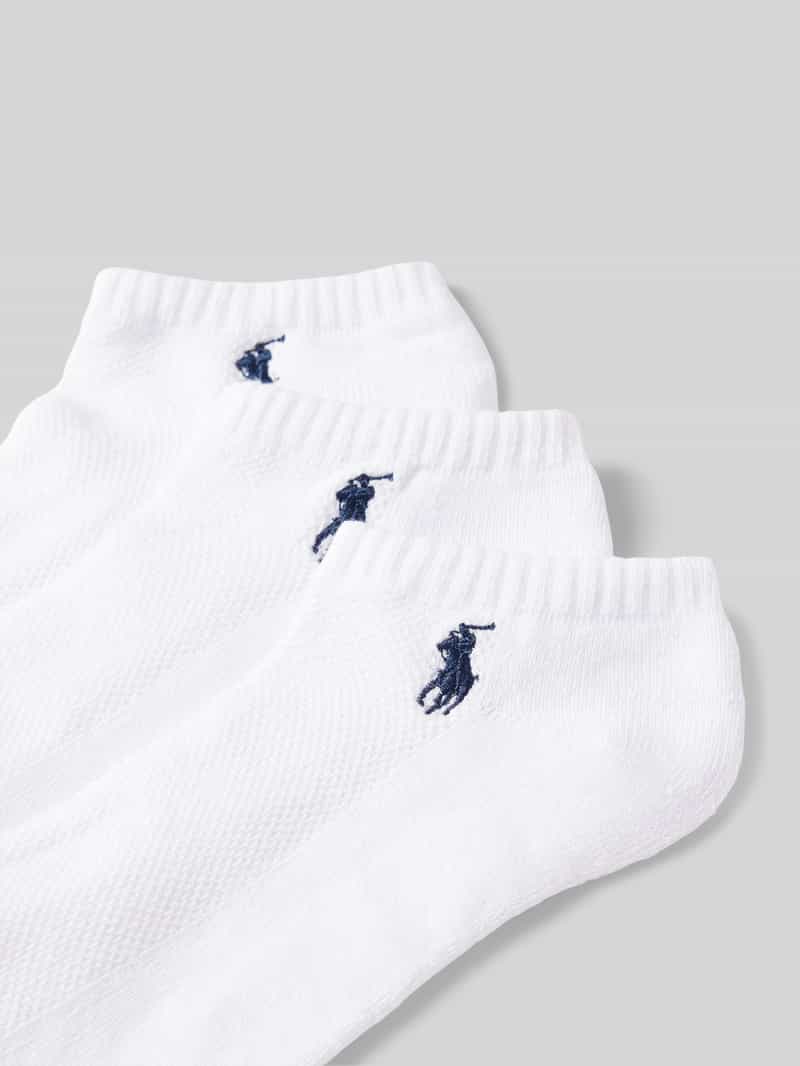 Polo Ralph Lauren Sneakersokken met labeldetail in een set van 3 paar