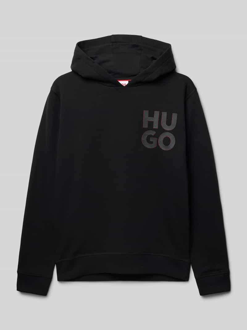 HUGO Hoodie met labelprint