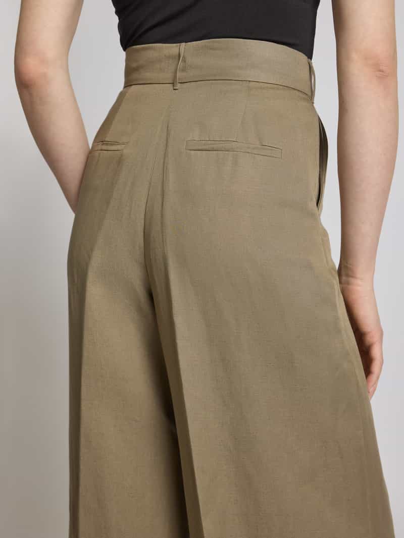 Ivy Oak Wide leg stoffen broek met persplooien model 'PIERA ANN'