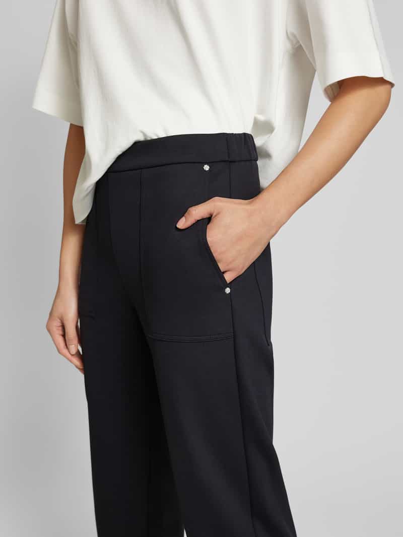 Daydream Slim fit stoffen broek met opgestikte steekzakken model 'Twist'