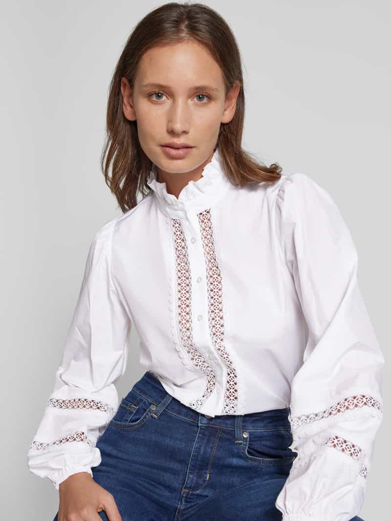 Soyaconcept Regular fit overhemdblouse met opstaande kraag model 'NETTI'
