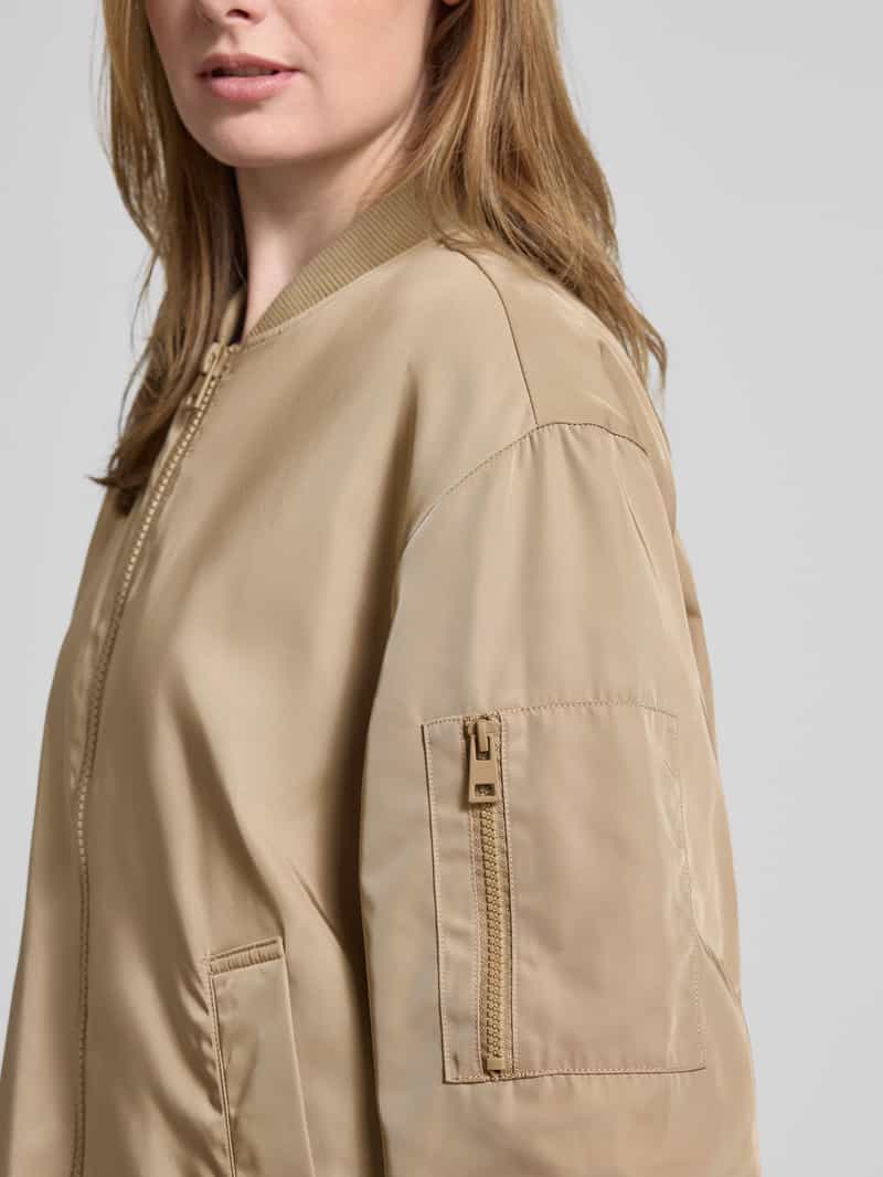 Jake*s Casual Lange jas met elastische mouwboorden