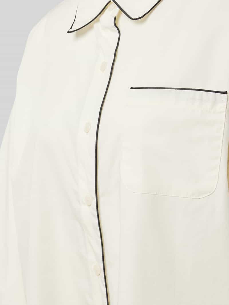 Marc O'Polo Oversized loungeshirt van zuiver katoen met contrasterende details