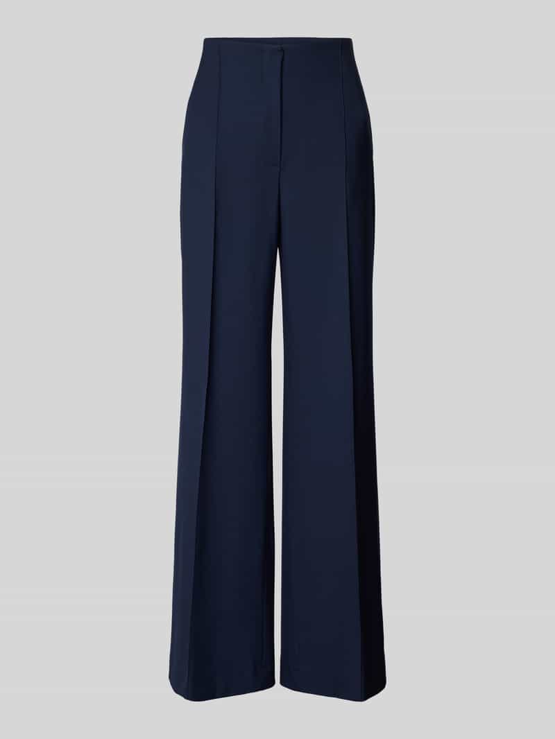 RAFFAELLO ROSSI Wide leg stoffen broek met structuurmotief model 'AGATHA'