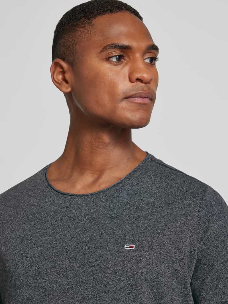 Tommy Jeans Slim fit T-shirt met logostitching