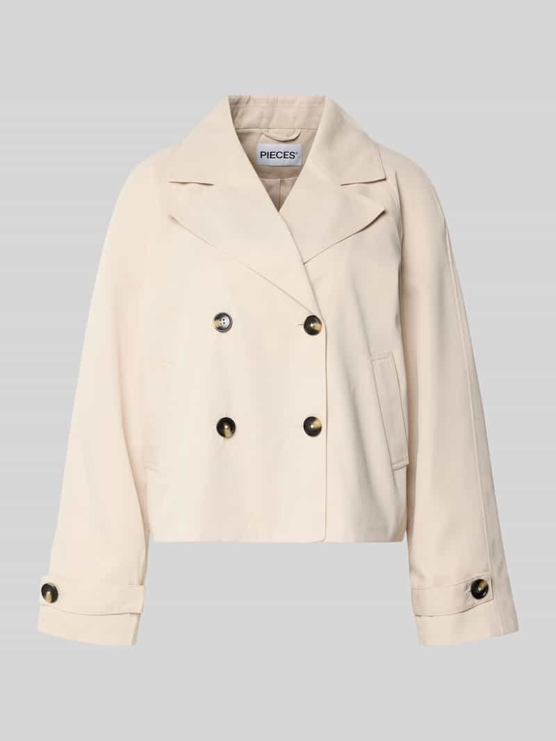 regular fit trenchcoat met brede reverskraag model 'SCARLETT'
