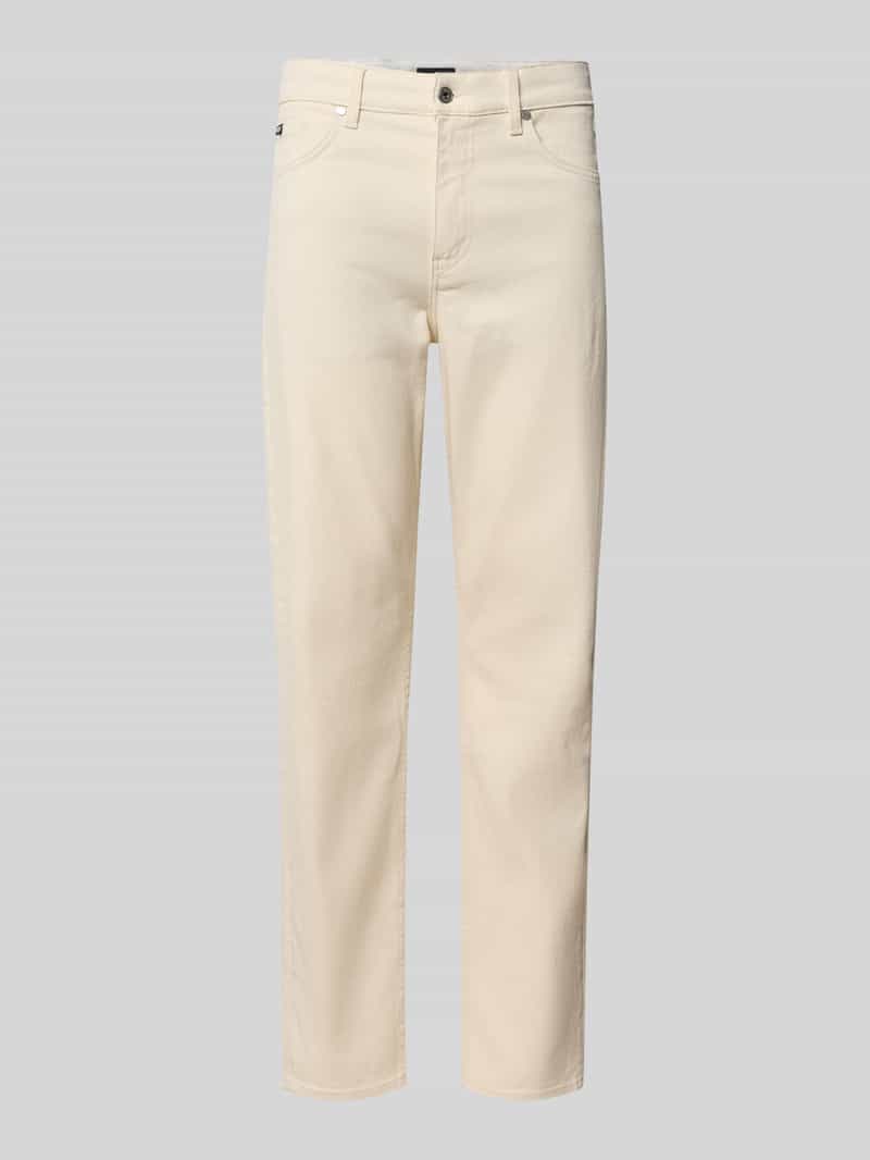 straight fit jeans met kasjmier-aandeel model