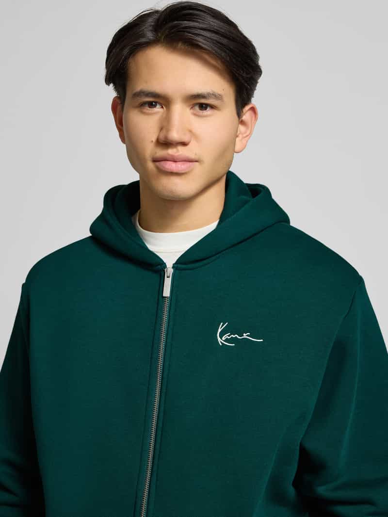 Karl Kani Sweatjack met logo en ritssluiting