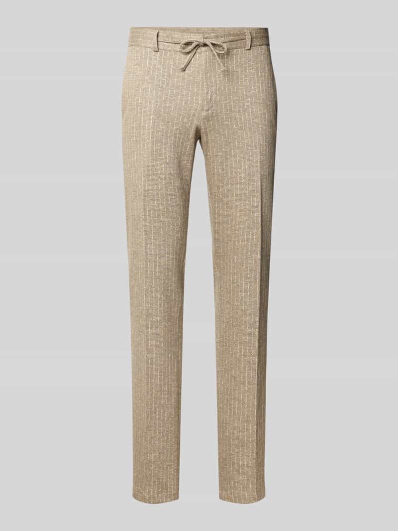Zuitable Slim fit broek met linnen