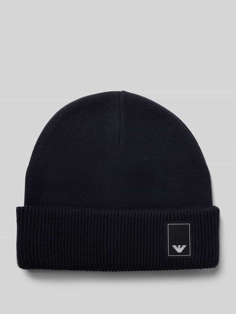 Emporio Armani Beanie met labeldetail