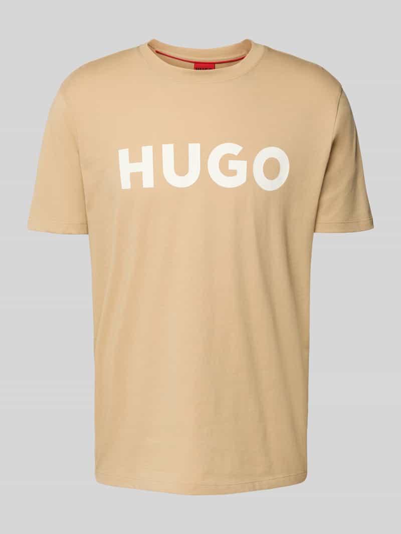 HUGO T-shirt met labelprint model 'DULIVIO'