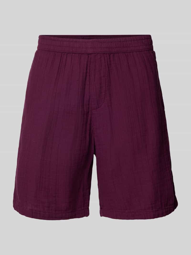 REVIEW Regular fit korte broek met elastische band