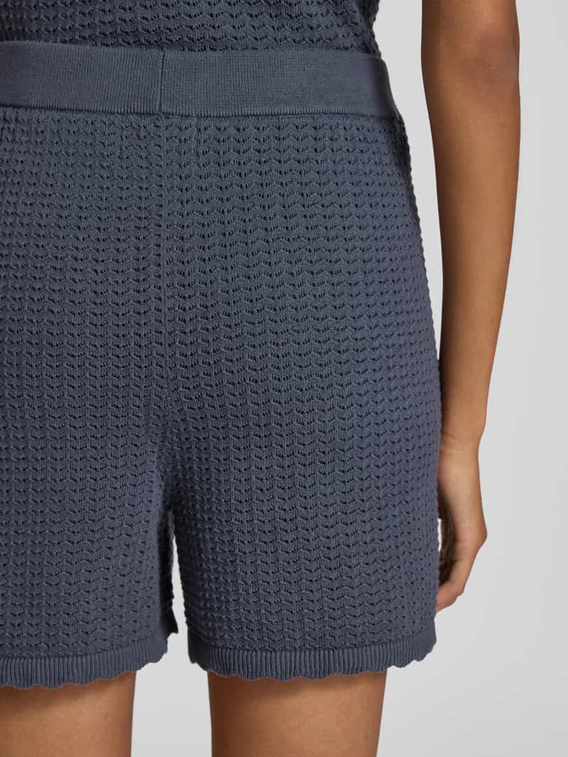 Pieces Regular fit gebreide korte broek van puur katoen model 'SCOUT'