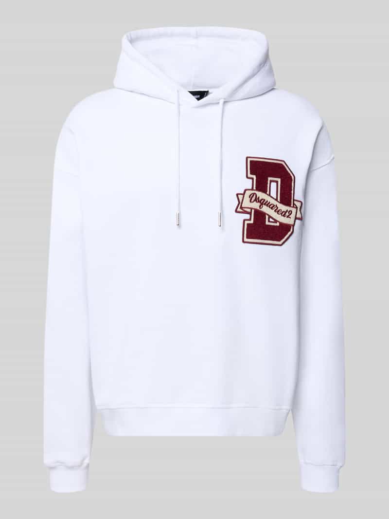 Dsquared2 Ready to Wear relaxed fit hoodie van zuivere katoen met logopatch