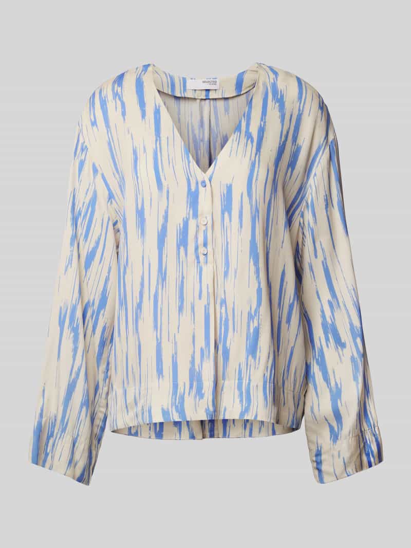 Selected Femme Regular fit blouse van viscose met V-hals model 'BAELA'