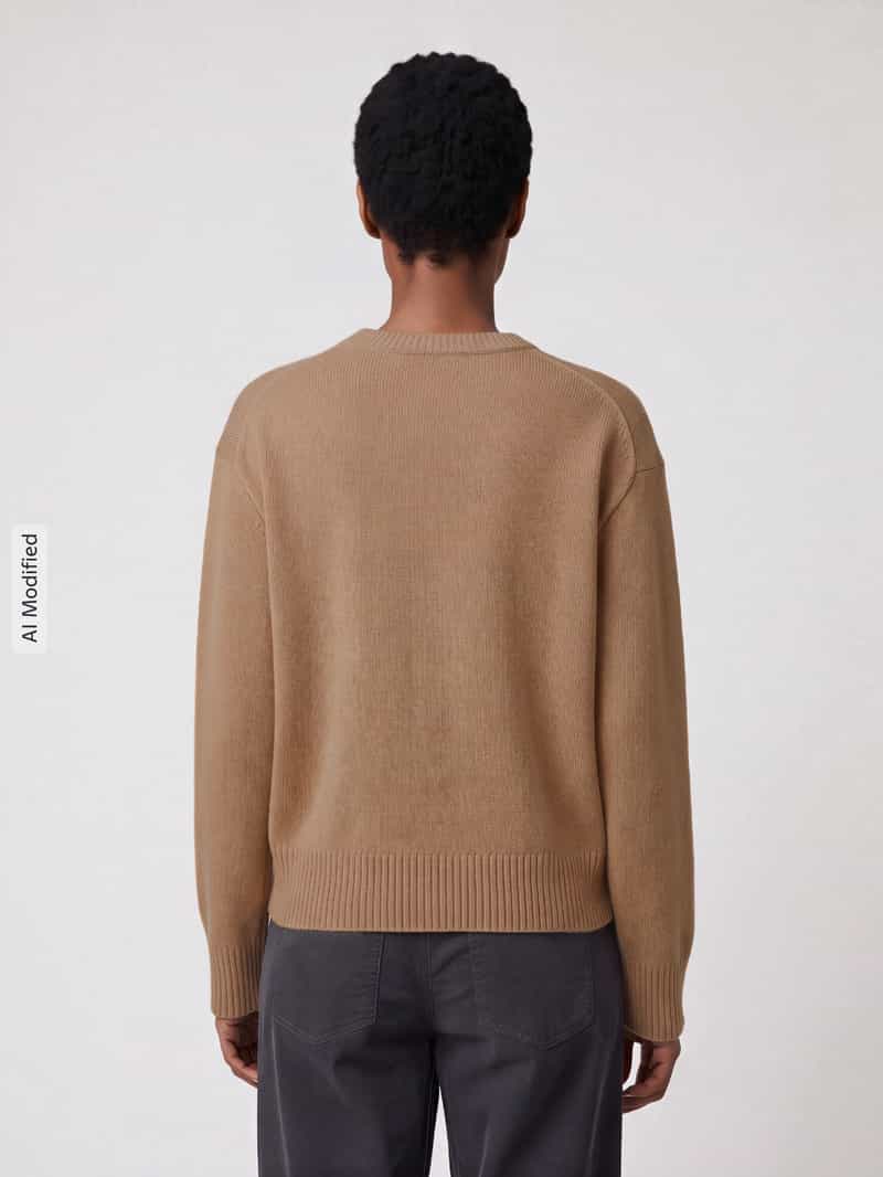 Jake*s Casual Pullover van pure wol met ribboordjes