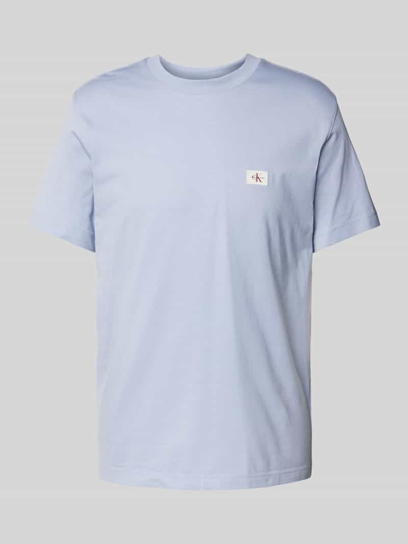 Calvin Klein Jeans T-shirt met labelstitching en ronde hals