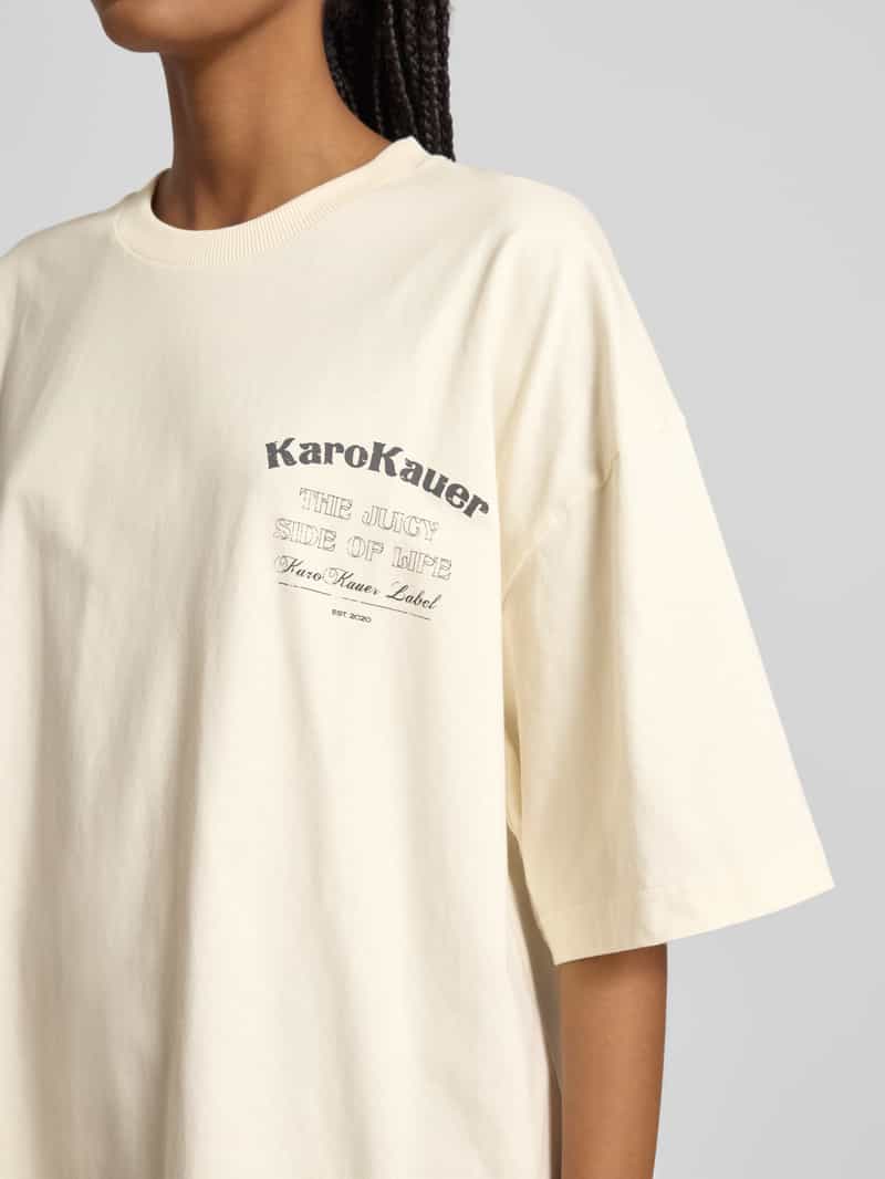 Karo Kauer Oversized T-shirt met labelprint