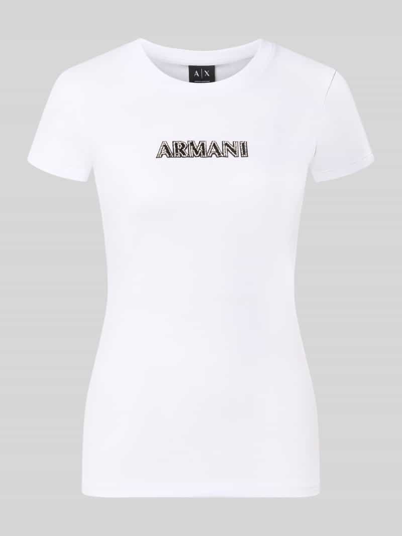 Slim fit t-shirt van katoen