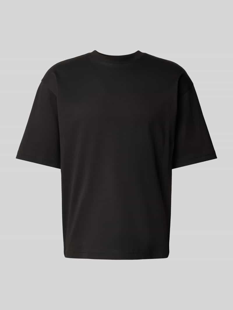 JAKE*S STUDIO MEN T-shirt met geribde ronde hals