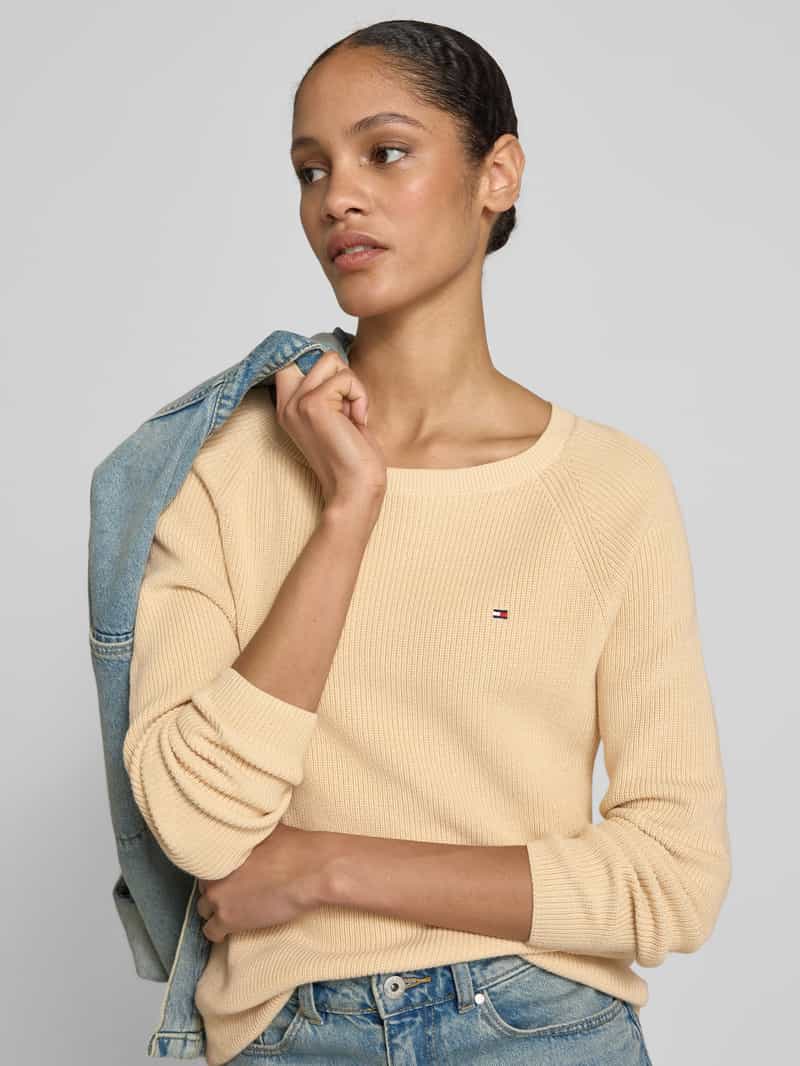 Tommy Hilfiger Regular fit gebreide pullover van zuiver katoen
