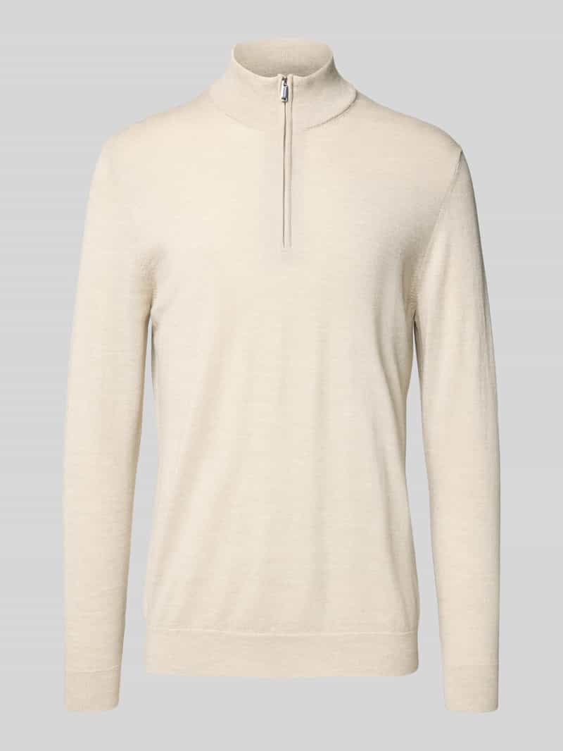 Profuomo Wollen pullover met schipperskraag