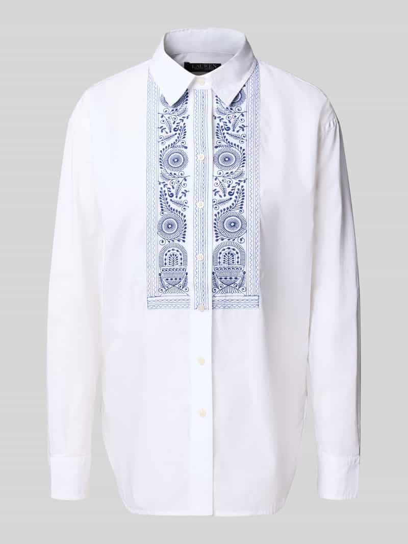 Lauren Ralph Lauren Relaxed fit overhemdblouse van puur katoen model 'Vivancio'