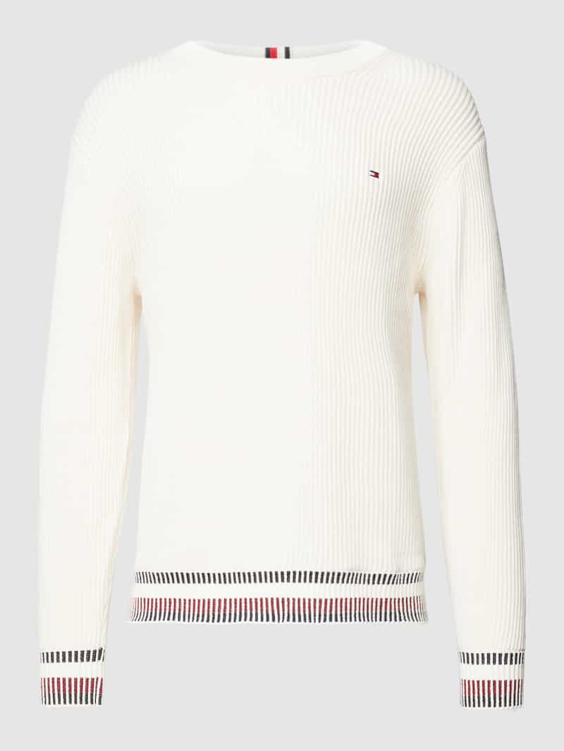 Tommy Hilfiger Gebreide pullover met logostitching, model 'SHADOW'