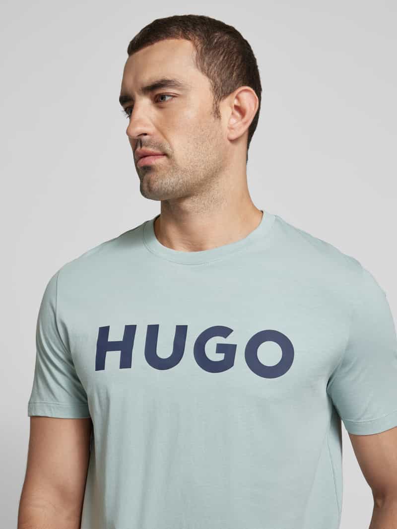 HUGO T-shirt met labelprint model 'DULIVIO'