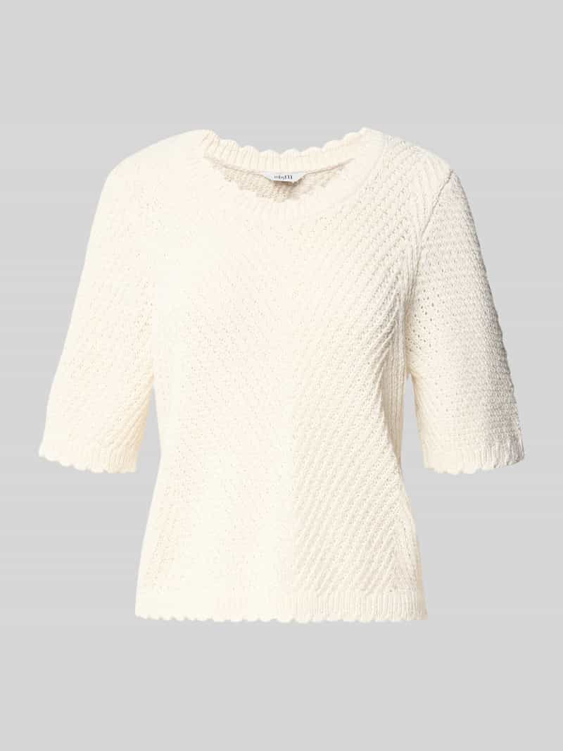 Gebreid shirt met 1/2-mouwen model 'Carla'